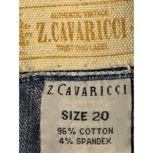 Z. Cavaricci Womens Size 20 Bootcut Jeans Medium Wash Distressed L300154
